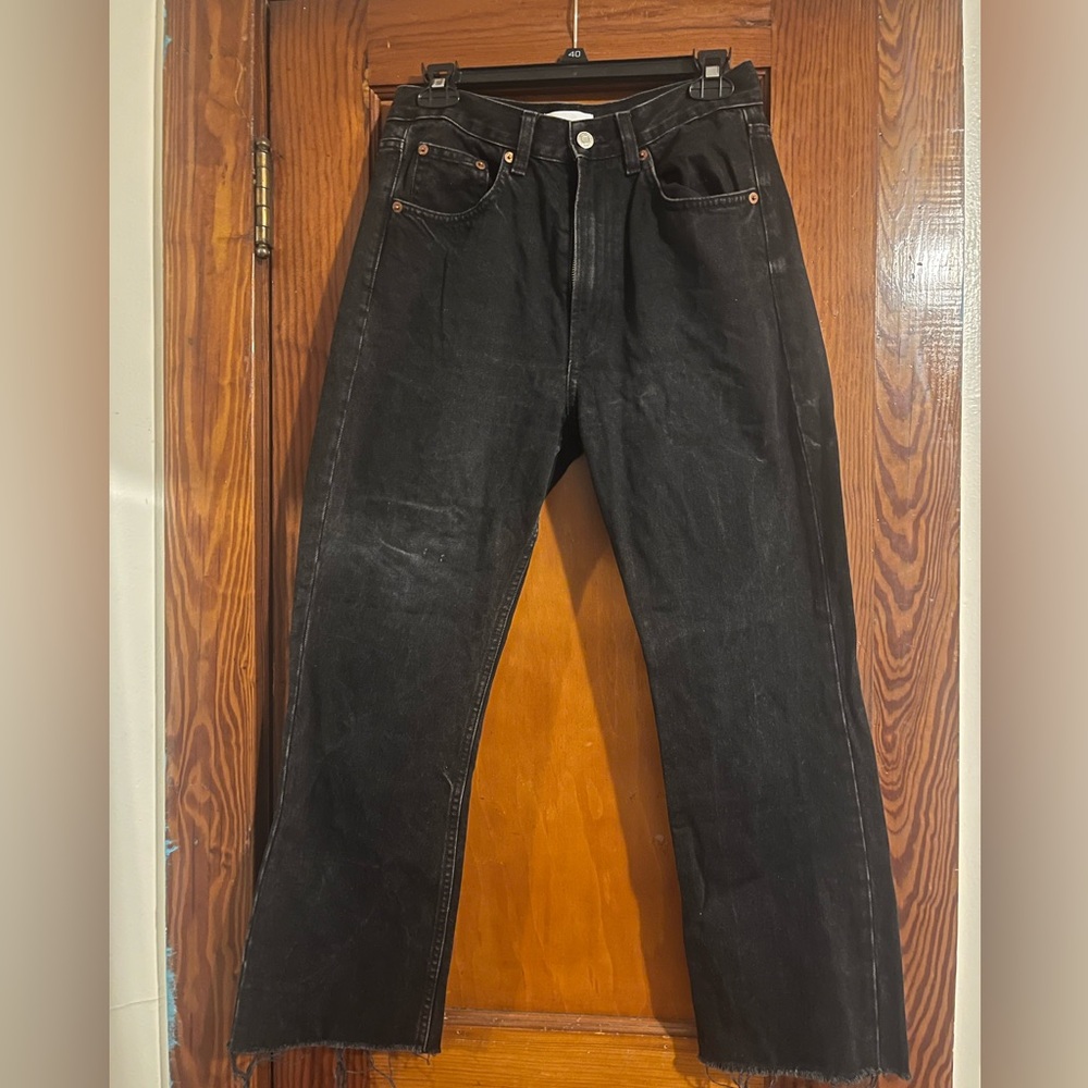 Zara Women's Black Straight/wide leg jeans - Picture 2 of 9